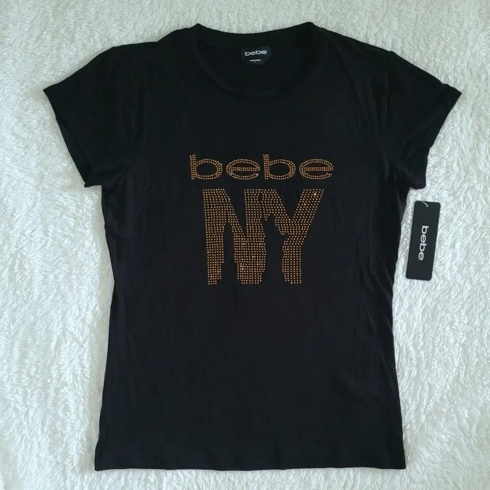 bebe Black🖤 NY🌁 Empire State Building and Statue of Liberty🗽Top - NWT
